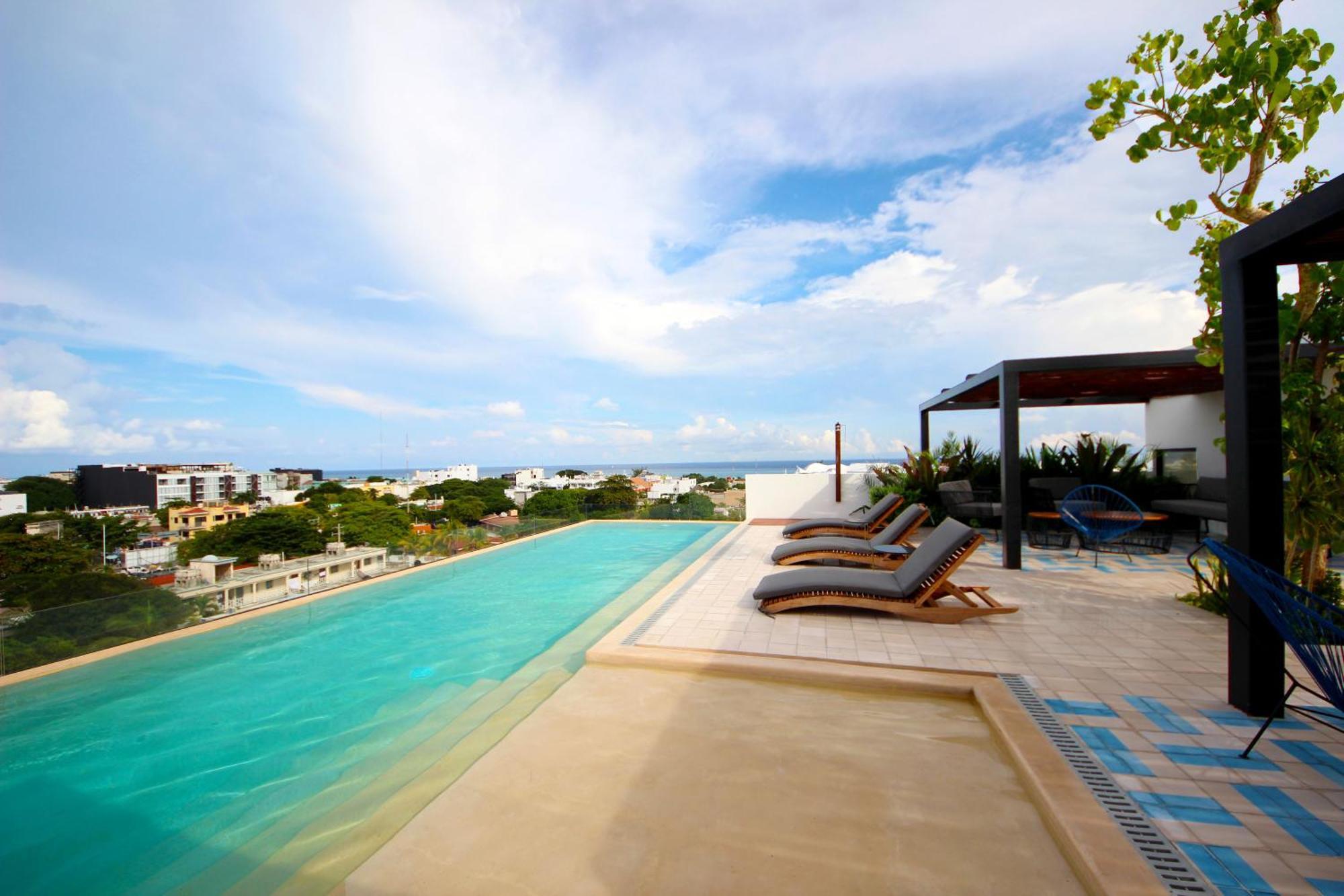 Apartment Near The Beach, Rooftop, Pool, Sea View. Playa del Carmen Extérieur photo
